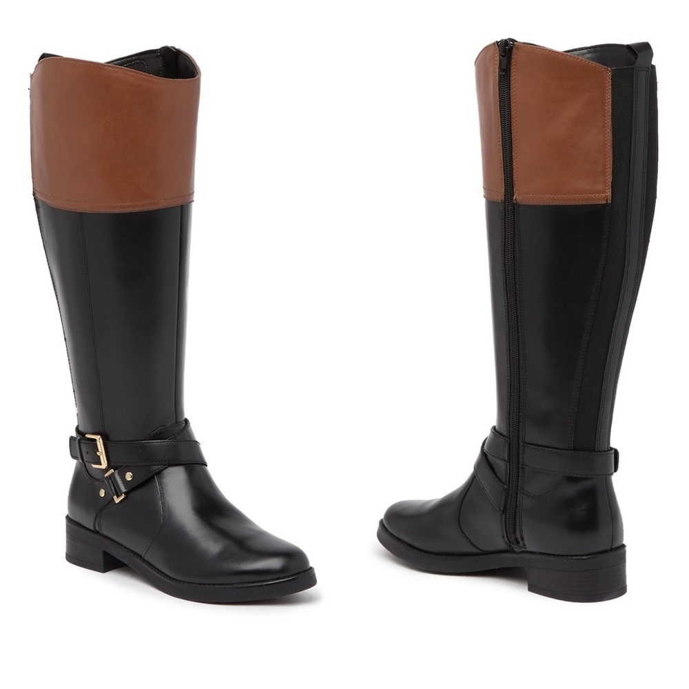 Bandolino Tall Leather Riding Boot-Wide Calf